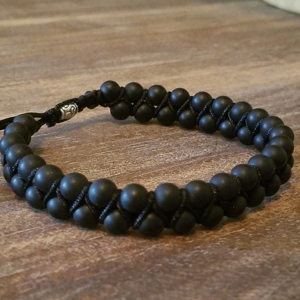 Onyx Braided Adjustable Bracelet